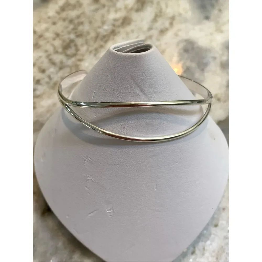 Sterling Silver Cuff Bracelet with Split Design in Center #mothers day